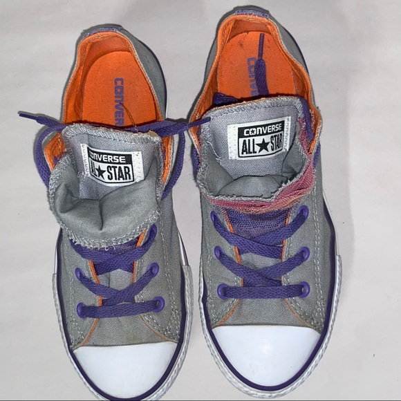 Tulle Layers Embellished Converse All Star Chuck Taylor Low Tops, W 5.5 / Jr 4 - Picture 2 of 12